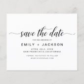 Budget Save the Date 3 Foto Elegante Moderne Flyer (Hinten)