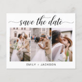 Budget Save the Date 3 Foto Elegante Moderne Flyer (Vorne)