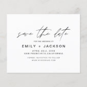 Budget Save the Date 3 Foto Elegante Moderne Flyer (Hinten)