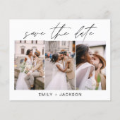 Budget Save the Date 3 Foto Elegante Moderne Flyer (Vorne)