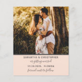Budget Save the Date 4 Foto Rose Gold Einladung (Rückseite)