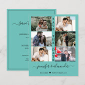 Budget Save the Date 6 Fotocollage Typografie (Vorne/Hinten)