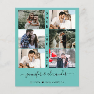 Budget Save the Date 6 Fotocollage Typografie