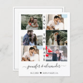 Budget Save the Date 6 Fotocollage Typografie (Vorne/Hinten)