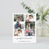 Budget Save the Date 6 Fotocollage Typografie (Stehend Vorderseite)