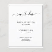 Budget Save the Date 6 Fotocollage Typografie (Rückseite)