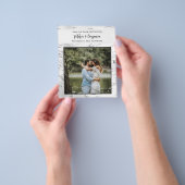 Budget Save the Date Birch Hearts Foto Vertikal Flyer (Gruppe)