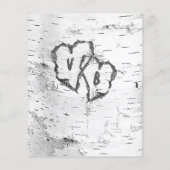 Budget Save the Date Birch Hearts Foto Vertikal Flyer (Hinten)