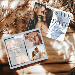 Budget Save the Date Blue Foto Wedding
