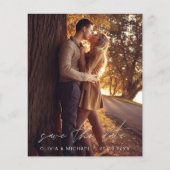 Budget Save the Date Burnt Orange Wedding Foto (Vorderseite)