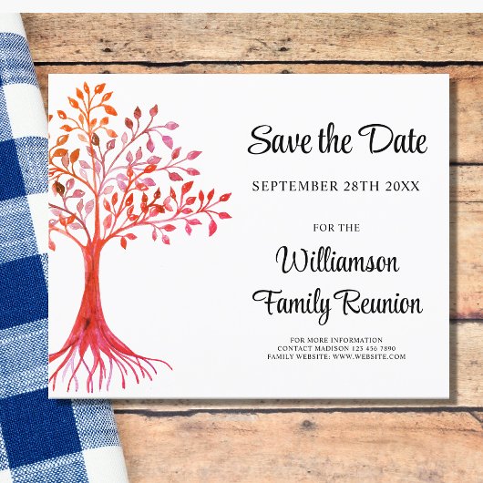 Budget Save the Date Family Tree Family Wiedersehe