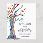 Budget Save the Date Family Tree Family Wiedersehe (Vorderseite)