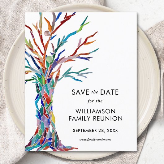 Budget Save the Date Family Tree Family Wiedersehe Flyer
