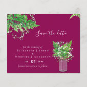 BUDGET Save the Date Fern Greenerity Wedding (Vorderseite)