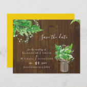 BUDGET Save the Date Fern Greenerity Wedding (Vorne/Hinten)