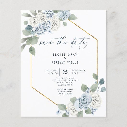 Budget Save the Date | Flyer (Vorne)
