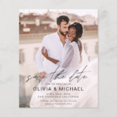 Budget Save the Date Foto Picture Wedding Flyer (Vorne)