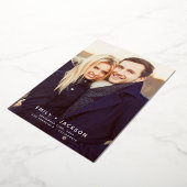 Budget Save the Date Foto Silver Folieneinladung (Gedreht)
