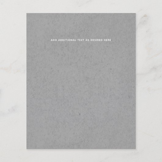 Budget Save the Date Gray Gold Collage (Rückseite)