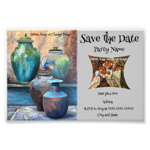 Budget Save the Date Party Einladung HG Fotodruck