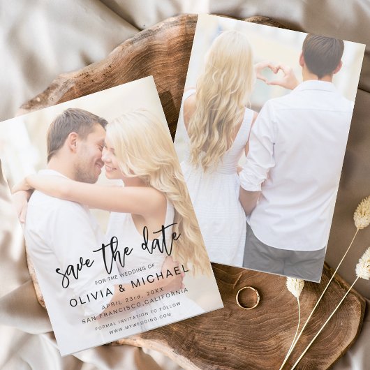 Budget Save the Date Picture Foto Wedding Flyer