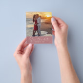 Budget Save the Date Script Dusty Rose Foto Flyer (Gruppe)