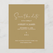 Budget Save the Date Script Gold Foto Flyer (Hinten)