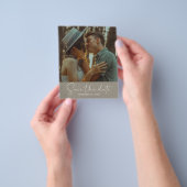Budget Save the Date Script Grau Foto Flyer (Gruppe)