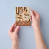 Budget Save the Date Script TerraCotta Foto Flyer (Gruppe)