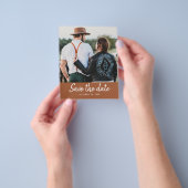 Budget Save the Date Skript Foto TerraCotta Flyer (Gruppe)