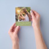 Budget Save the Date Skript Leaf Green Foto Flyer (Gruppe)