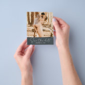 Budget Save the Date Skript Off-Black-Foto Flyer (Gruppe)