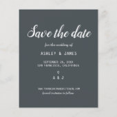 Budget Save the Date Skript Off-Black-Foto Flyer (Hinten)