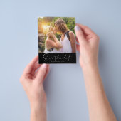 Budget Save the Date Skript Schwarzer Foto Flyer (Gruppe)
