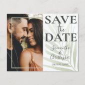 Budget Save the Date Tropical Green Foto Wedding (Vorderseite)