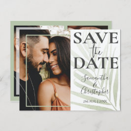 Budget Save the Date Tropical Green Foto Wedding