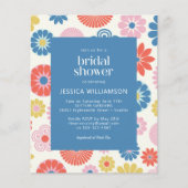 Budget Scandi Boho Folk Blume Blue Brautparty (Vorderseite)