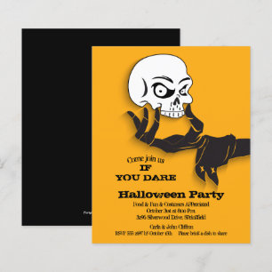 Budget-Schädel-Halloween-Einladungen