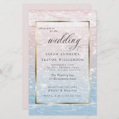 Budget schimmerndes Wasser Pink Beach Wedding (Vorne/Hinten)