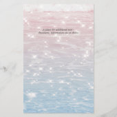 Budget schimmerndes Wasser Pink Beach Wedding (Rückseite)