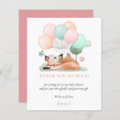 Budget Schlaffox Pink Baby Dusche Vielen Dank (Vorne/Hinten)