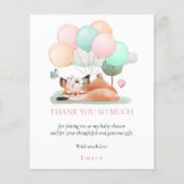 Budget Schlaffox Pink Baby Dusche Vielen Dank (Vorderseite)