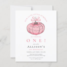 Budget-Schleife Rosa Kürbis Mädchen Herbst-Geburts