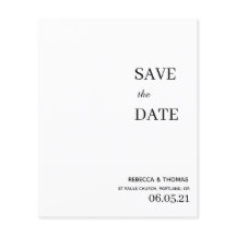 Budget schlicht und elegant, ohne Foto Save the Da