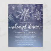 Budget Schnee Winter Probe Einladung (Vorderseite)