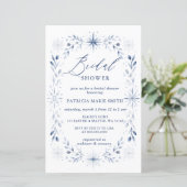 Budget-Schneeflocken Blaue Winter-Hochzeitsdusche (Stehend Vorderseite)
