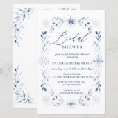 Budget-Schneeflocken Blaue Winter-Hochzeitsdusche (Vorne/Hinten)
