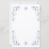 Budget-Schneeflocken Blaue Winter-Hochzeitsdusche (Rückseite)