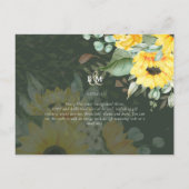 Budget Schöne SUNFLOWERS GREENERY Wedding Postkarte (Rückseite)