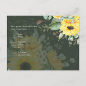 Budget Schöne SUNFLOWERS GREENERY Wedding Postkarte (Rückseite)